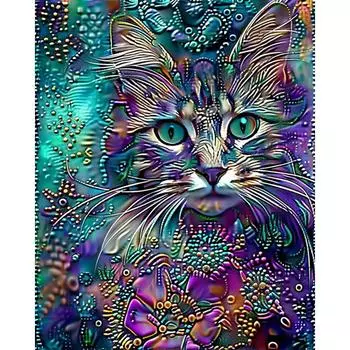 Набор для рисования по номерам на холсте DIY Картина маслом Кошка Декор для дома ~G H4448