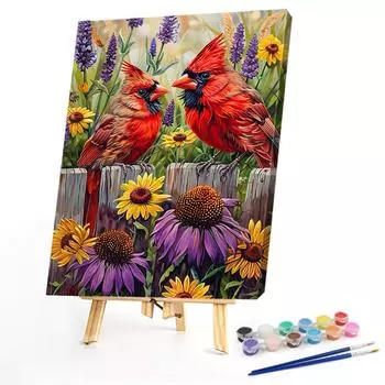- Набор для рисования по номерам на холсте, сделай сам, масляная живопись, картина с птицами, домашний декор на стену H4497