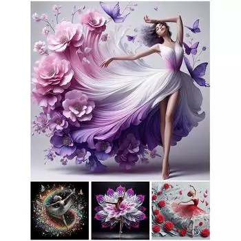Набор для рисования по номерам на холсте своими руками, масляная живопись, картина девушки, домашний декор на стену 40x40 см U H5585