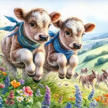 Набор для рисования по номерам на холсте своими руками, масляная живопись, картина с животными, домашний декор на стену 40x40 см A041