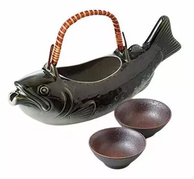 Набор для сакэ Набор для сакэ Tokkuri Диаметр 32 x x Высота 750 см3 Fuga Iwao Bone Sake Пара для сакэ Холодное сакэ Фарфор Mino Ware Сделано в Японии Ale-net 8.2 зелёный