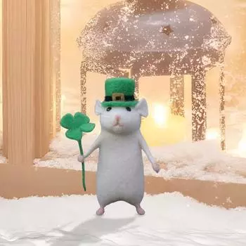 Набор для самостоятельного изготовления куклы-мышки Yousheng, набор для снятия стресса из фетра с иглами из искусственной шерсти, набор для верстака с ремешком, мини-набор для самостоятельного изготовления куклы-мышки из фетра для любителей рукоделия D