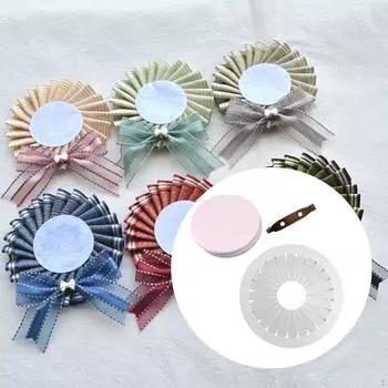 Набор для самостоятельного изготовления розеток, аксессуар для изготовления брошей из лент, универсальные поделки для взрослых, хобби, искусство Diameter 9cm