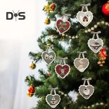 Набор для самостоятельного изготовления украшений из фетра, набор для самостоятельного изготовления украшений из шерстяной смеси, набор для самостоятельного изготовления рождественских кулонов для начинающих взрослых 1