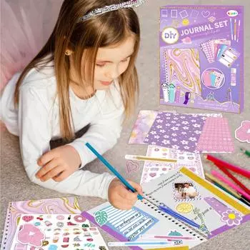 Набор для самостоятельного создания журнала для девочек - набор для самостоятельного создания журнала для девочек-подростков, набор канцелярских принадлежностей, набор принадлежностей для альбомов и журналов, набор для художественного творчества для журна
