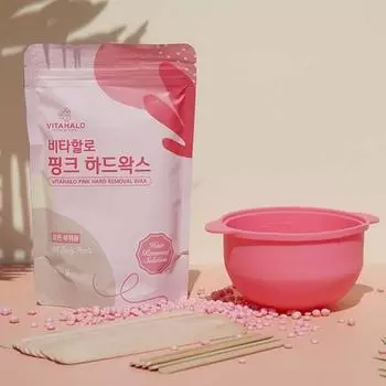 Набор для самостоятельной депиляции Vita Halo Pink Hard Wax, 200 г, 1 корейская косметика