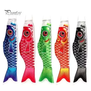 Набор для самостоятельной ловли карпа, пустые ветровые носки, яркие цветные прозрачные узоры в виде рыб, раскрашенные вручную японские стримеры для ловли рыбы 70cm