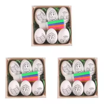 Набор для самостоятельной росписи пасхальных яиц из пенопласта Набор для самостоятельной росписи пасхальных яиц (Белая бабочка)