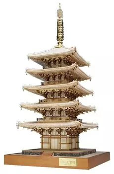 Набор для сборки деревянной модели пагоды Дайгодзи Woody Joe 4560134352865 1/75, пятиэтажная