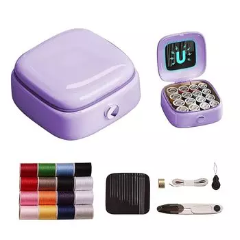 набор для шитья 16 цветов ниток для шитья в комплекте набор для шитья двухслойный дизайн магнитный футляр для хранения 5 видов игл портативный набор швейных инструментов 40