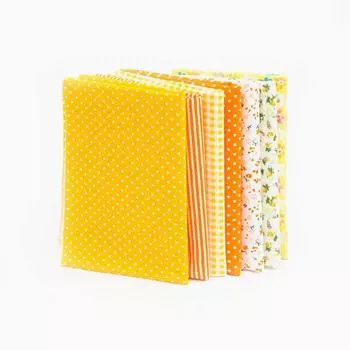 Набор для шитья хлопчатобумажной ткани, 7 шт., набор для шитья из толстой четверти комплекта, стеганого одеяла, 7 шт. оранжевый