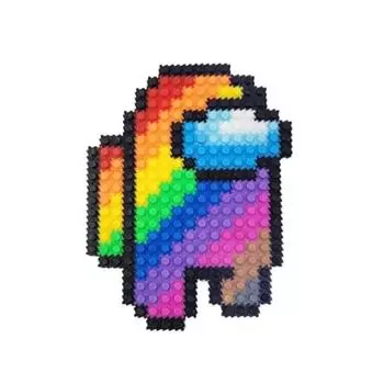 Набор для создания игровых персонажей Deform Block, диагональная радуга хакера 6-13 (блок), случайная доставка (кольцо для сумки), Корейские популярные игрушки