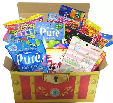 Набор для сравнения вкусов жевательных конфет Dagashi Популярный набор Приз Подарок на день рождения Рождественский подарок Оригинальное сокровище 50 предметов (Коробка Пикихемо)