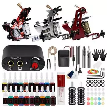 Набор для татуировки PHOENIXY 3Pro, комплект тату-машины с 20 цветами чернил для татуировки, источник питания, аксессуары для затенения и подкладки, наборы аксессуаров для татуировок для художников