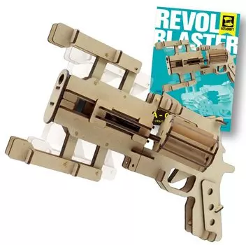 Набор для творчества Acton Craft Deformed Rubber Band Gun Revolve Blaster, изготовленный в Японии, деревянный пазл, 3D-пазл, набор для творчества для взрослых и старших классов
