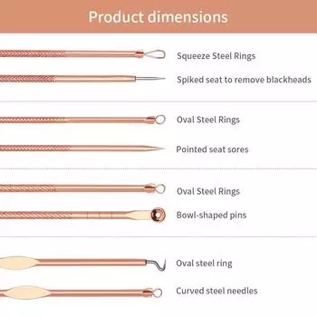 Набор для удаления черных точек и прыщей Beauty Needle Acne Needle Pimple Pin из нержавеющей стали Набор из четырех предметов Pimple Needle Инструменты для удаления прыщей Standard specifications