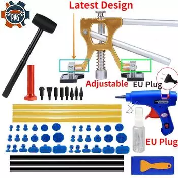 Набор для удаления вмятин на автомобиле, клеевой пистолет с вилкой ЕС, инструмент для ремонта вмятин, инструмент для беспокрасочного ремонта автомобиля, присоска для кузова, инструмент для ремонта автомобиля