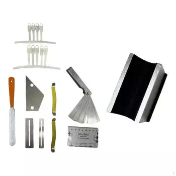 Набор для ухода за электрогитарой с инструментами для полировки накладки грифа и подставкой для грифа 13cmx7cmx6.8cm