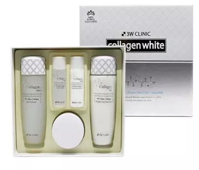 Набор для ухода за белой кожей с коллагеном 3W CLINIC