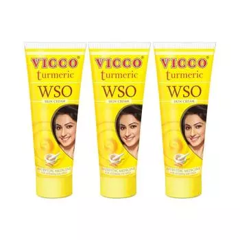 Набор для ухода за кожей (3 х 30 г), Turmeric WSO Skin Cream Set, VICCO 9.625