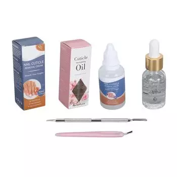 Набор для ухода за кутикулой, средство для удаления питательного масла, крема, набор стальных толкателей, принадлежности для красоты ногтей YS253