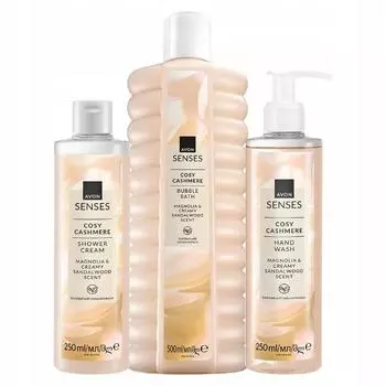 Набор для ухода за телом Avon Senses Cosy Cashmere, 3 предмета