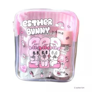 Набор для ухода за волосами ymme x Esther Bunny Travel Hair Care Set Создан женщиной-парикмахером Уход за цветом Увлажнение Содержит 11 аминокислот Салонное качество волос в упаковке