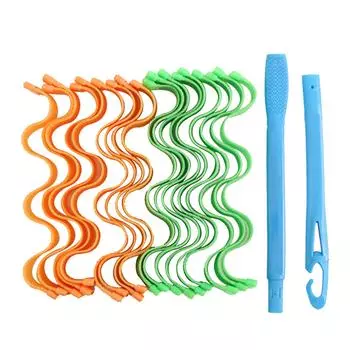 Набор для укладки спиральных локонов своими руками из пластика, ролик для укладки спиральных локонов для женщин и девочек, очень длинный