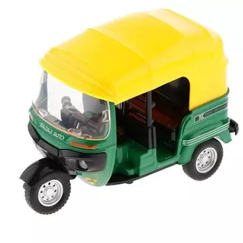 Набор для украшения игрушечных транспортных средств Индийский трехколесный велосипед Модель трехколесного велосипеда Имитационный трехколесный велосипед Игрушечный трехколесный велосипед чёрный