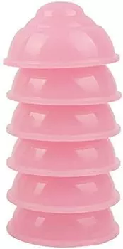 Набор для вакуумной баночной терапии, 6 шариков для сосания, розовый силиконовый набор для вакуумной баночной терапии, профессиональный набор для вакуумного баночного массажа