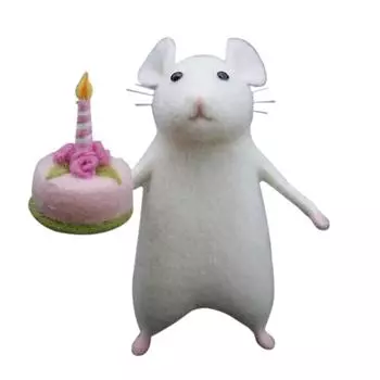 Набор для валяния из фетра, украшение в виде мыши своими руками, незаконченный рождественский материал для мышей из фетра для домашнего декора стола