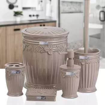 Набор для ванной комнаты из 5 предметов серии «Султан» — 3 варианта цвета