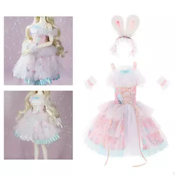 Набор для вечеринки Big Girl Doll / 3 аксессуара для костюма чёрный