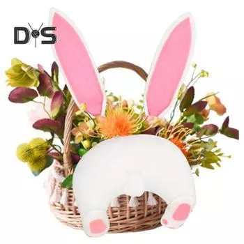 Набор для венка с попоной и ушками пасхального кролика, крепление для венка пасхального кролика для весеннего украшения входной двери фермерского дома I