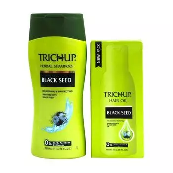 Набор для волос Тричуп с Черным тмином (200 + 100 мл), Trichup Black Seed Set, Vasu 22.25