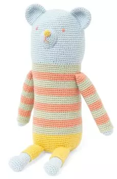 Набор для вязания из сырой шерсти Амигуруми Медведь в кайме #4-8