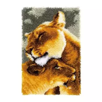 Набор для вязания ковра, набор для вязания крючком, набор для самостоятельного изготовления подушек для вязания крючком для взрослых и детей размером 50 см x 38 см