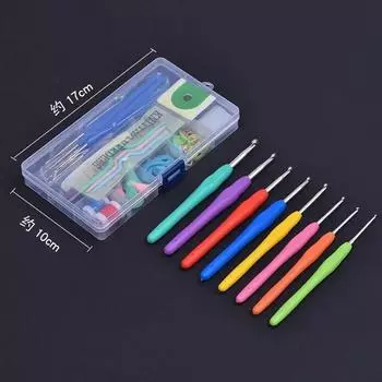 Набор для вязания крючком на фабрике Source, инструменты для ручного ткачества, набор спиц для вязания свитера из алюминия с мягкой ручкой, оптовая продажа от производителей белый