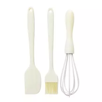 Набор для выпечки из 3 предметов, пищевой силикон, термостойкий скребок для крема, венчик для взбивания яиц, щетка для жира, кухонные инструменты для выпечки тортов