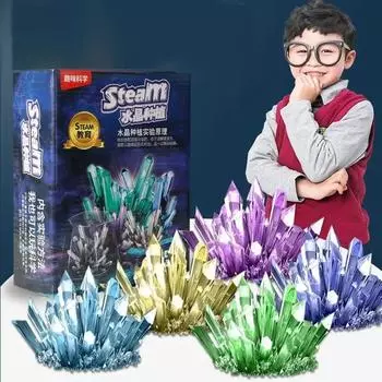 Набор для выращивания кристаллов Magics Crystal, украшение, стеклянный кристалл, научные эксперименты, головоломка и снятие стресса, детская игрушка, образовательный стимул красный