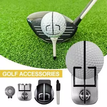 Набор для выравнивания клюшки для гольфа, маркер для мяча для гольфа, легкий портативный маркер для гольфа, тренировочный инструмент