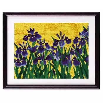 Набор для вышивания крестом Olympus Silk Вышивка Японская красавица Подборка шедевров с ширмы Яцухаси Корина Огаты Бежевый 7188 бежевый