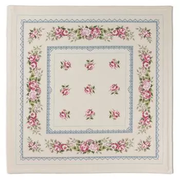 Набор для вышивания Olympus Onoe Megumi Pink Rose Скатерть Готовый размер 84 см x 84 см 1205 Прибл. белый