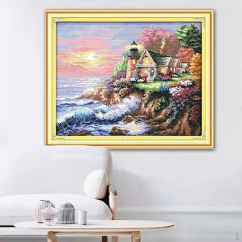 Набор для вышивания ручной работы своими руками с принтом - 56 45 см