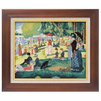Набор для вышивки крестиком Olympus Silk Art Gallery Sunday on Grand Jad Island Seurat Beige 875
