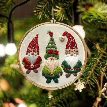 Набор для вышивки крестиком «Рождественский» включает пяльцы, нитки, набор для шитья и рукоделия, набор для вышивки своими руками для начинающих