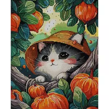 Набор для вышивки крестиком с изображением животных из эко-хлопка A# 14CT J754