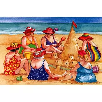 Набор для вышивки крестом DIY Алмазная вышивка Пляж Женщины Алмазная картина Мозаика Домашний декор 20X30CM