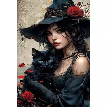 Набор для вышивки крестом «Девушка» из эко-хлопка 14CT, полная вышивка, арт 40x60см