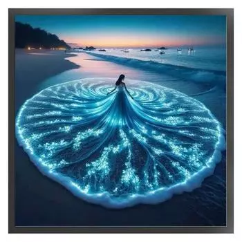 Набор для вышивки крестом «Девушка, рисующая на берегу моря» для рукоделия, набор для вышивания для начинающих, наборы для шитья своими руками, художественные наборы для домашнего декора szx2620